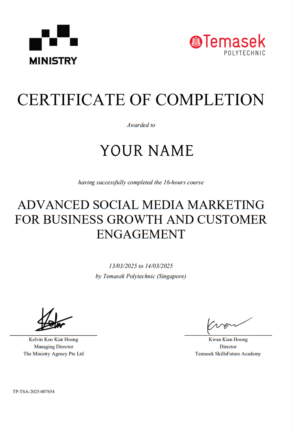 Certificate yourname v2